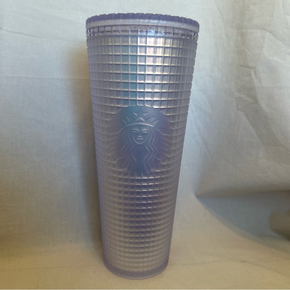 2022 Starbucks Iridescent Unicorn Grid Venti Logo Tumbler 24oz with lid